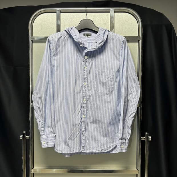 M) 꼼데가르송 옴므 플러스 스트라이프 후드 셔츠