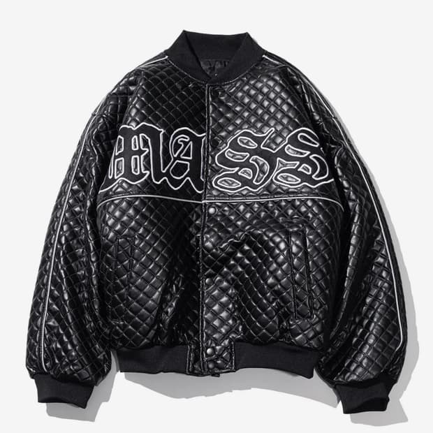 매스노운 닷 스퀘어 2온스 바시티 자켓 블랙 L