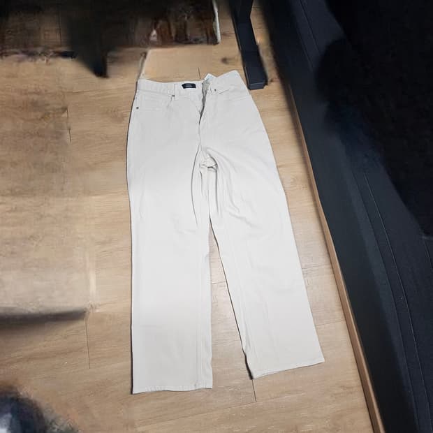 무탠다드 와이드 데님 팬츠 크림 29