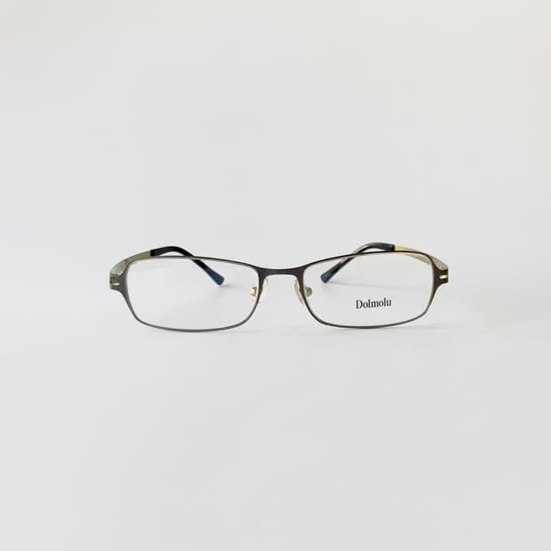 [픽키-637] Dolmolu 다크브라운 메탈 안경 스퀘어 클래식 