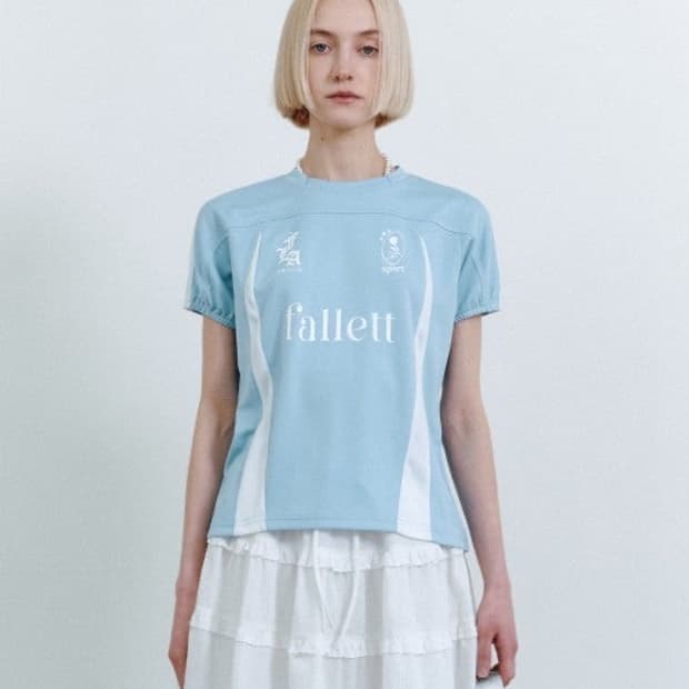 팔렛 풋볼져지 시나모롤깔 스카이블루 하늘색 블록코어