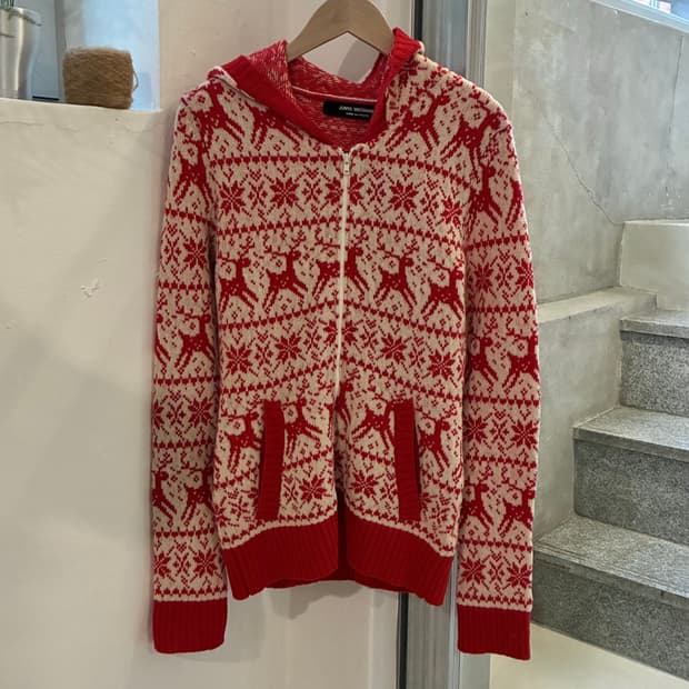 준야 와타나베 니트 후드집업