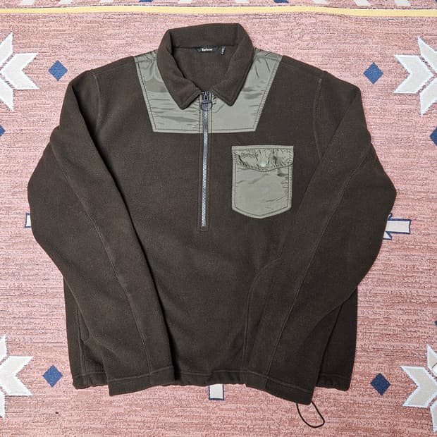 바버 하프집업 플리스 풀오버