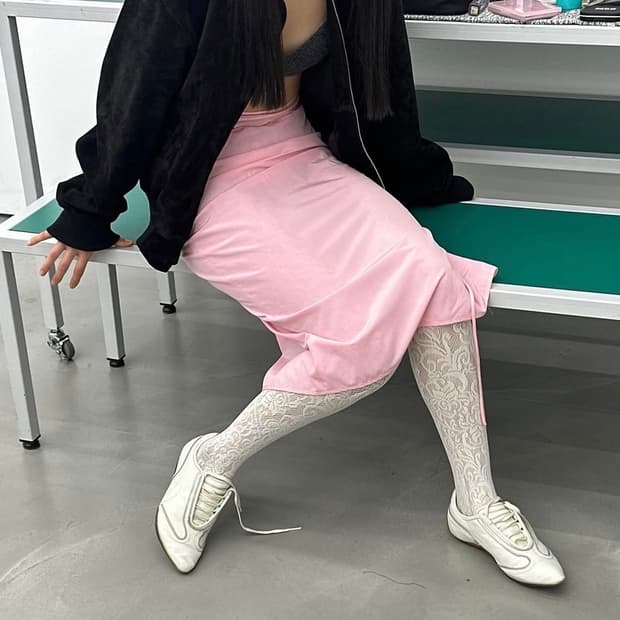 캐롤 쇼페 실크 스커트