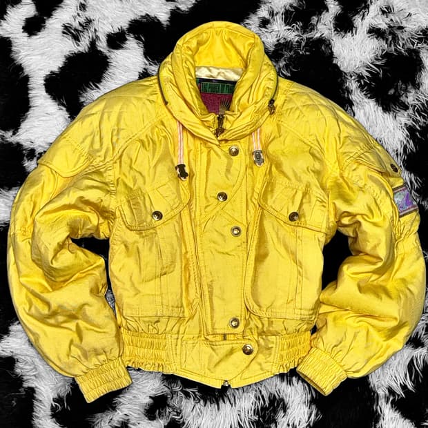 KILLY 킬리 연노랑 크롭 패딩 봄버 자켓 점퍼