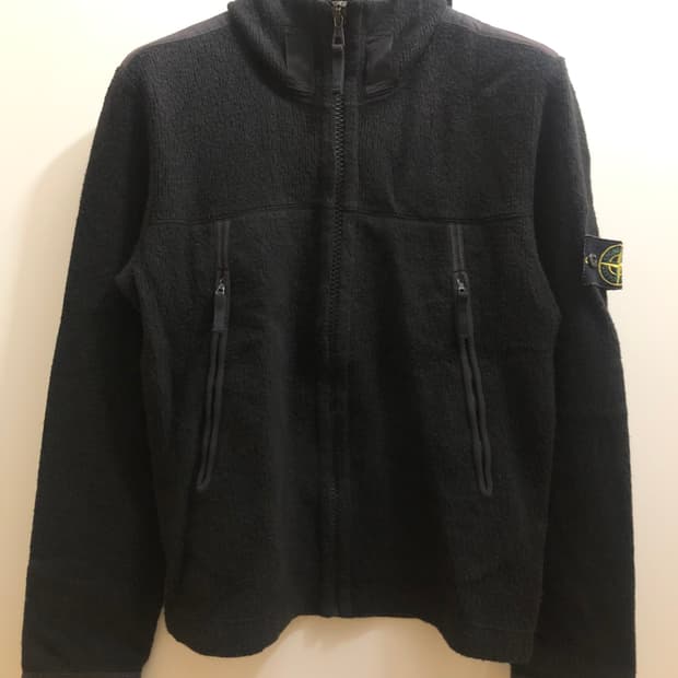 [S] 05‘스톤아일랜드 후드집업 울자켓 블랙 