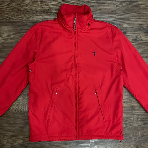 폴로 랄프로렌 기모 폴리쉘 페리 자켓 레드