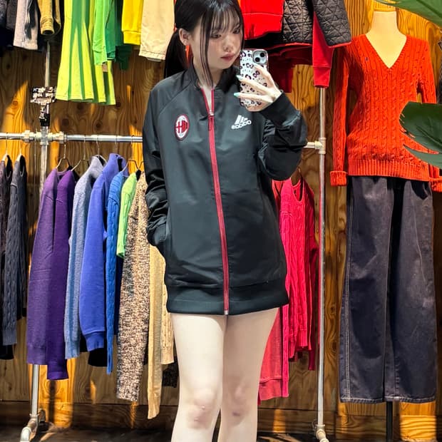 S 아디다스 AC밀란 삼선로고 바람막이