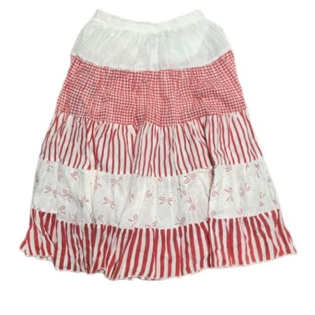 모리걸 패치워크 스커트