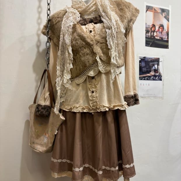 일본 빈티지 엑시즈팜 세트 라떼갸루