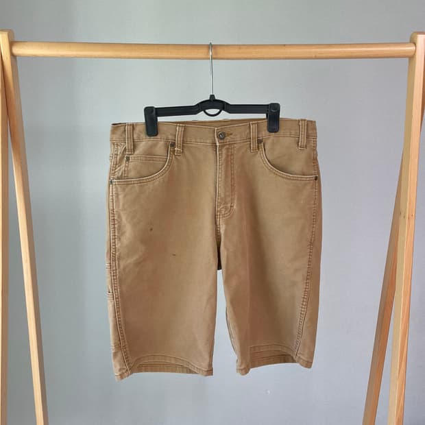 Dickies 브라운 워크 하프 팬츠