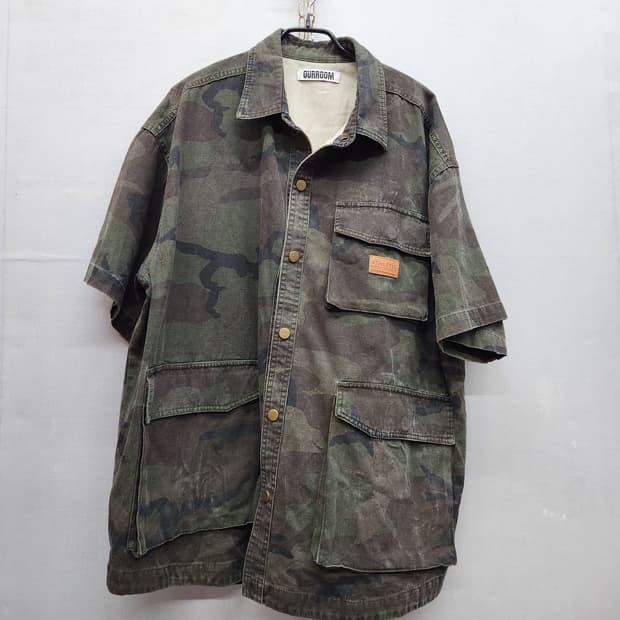 아워룸 카모플라쥬 워싱 반팔 자켓 2XL