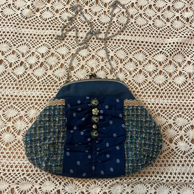 빈티지 모리걸 도트 크로스백 