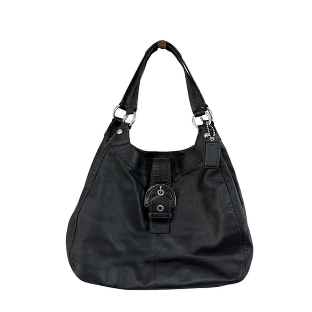 Coach 블랙 레더 숄더백