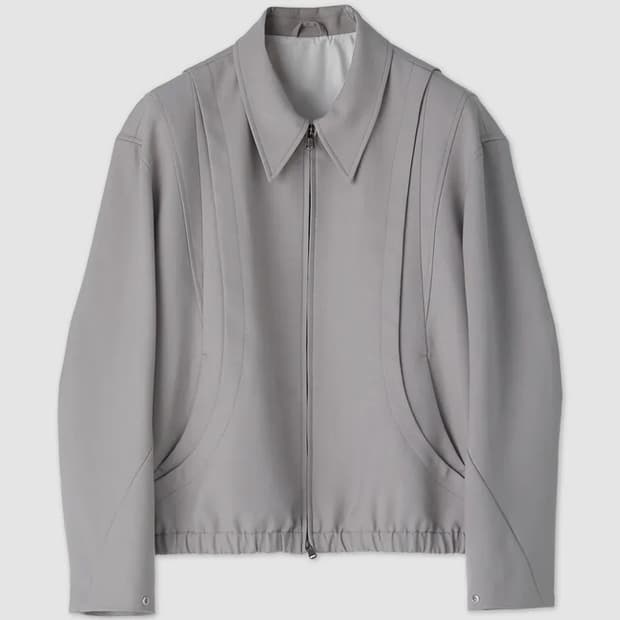 쿠어 COOR 울 블루종 모카그레이 L