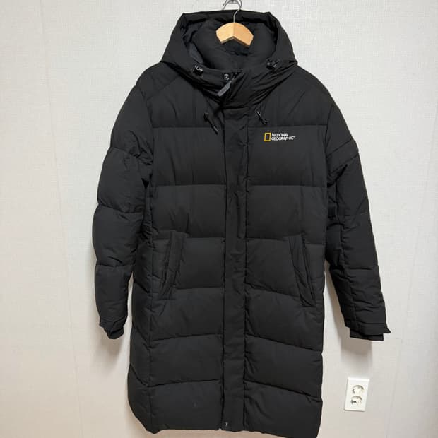 내셔널지오그래픽 블랙 덕다운  롱패딩 사이즈 105 남 여공용