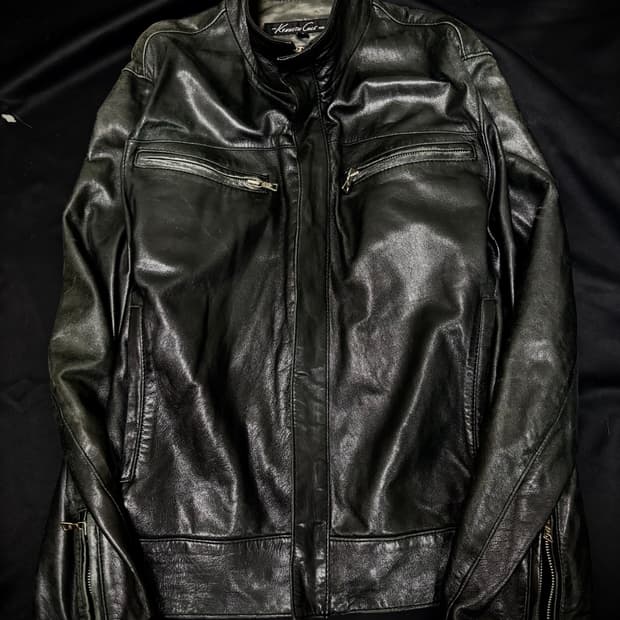 [Leather]Chic Zip Detail SHELL Leather J