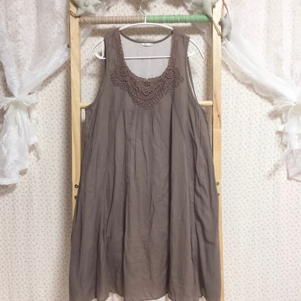 빈티지 모리걸 시네마클럽 초코 나시 원피스