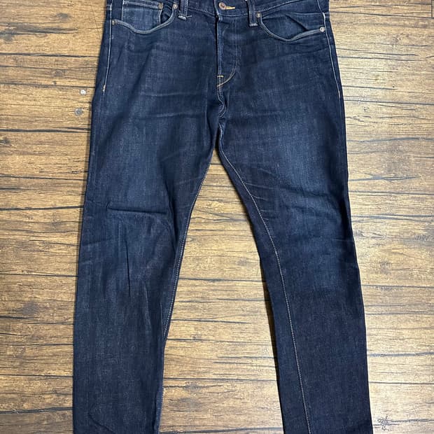 H&M &DENIM 슬림핏 생지 데님 32 로우웨스트 남성 청바지