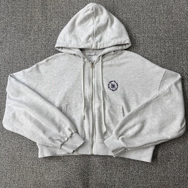 와르 크롭 후드집업