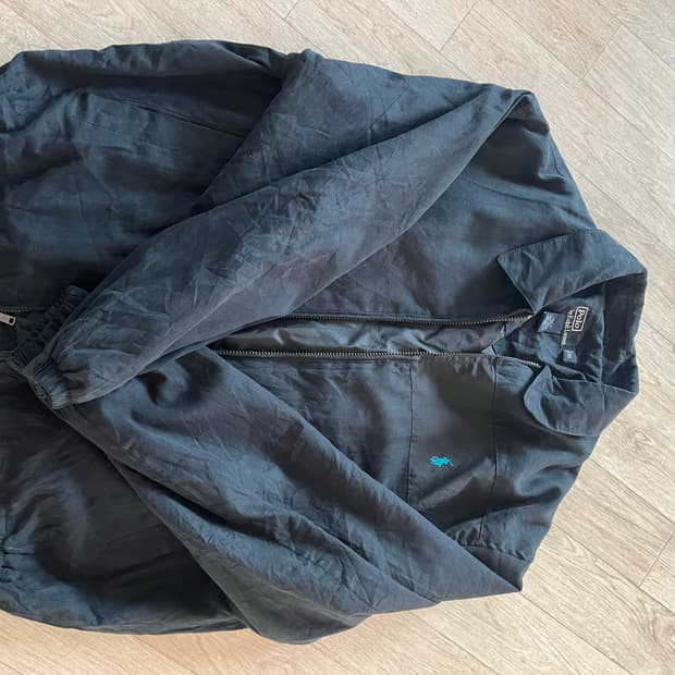 폴로 스웨이드 블루종 