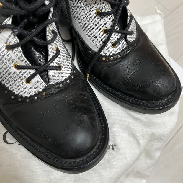 Dior Galliano Newspaper Boots