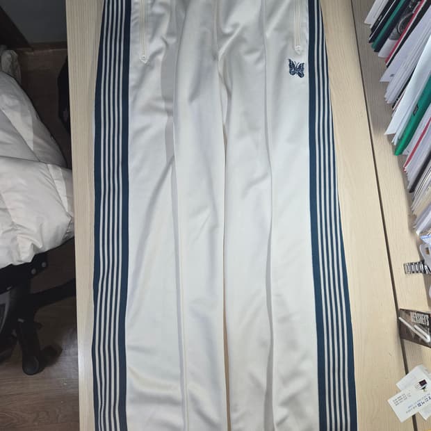 니들스 x LHP 트랙 팬츠 폴리 스무스 화이트