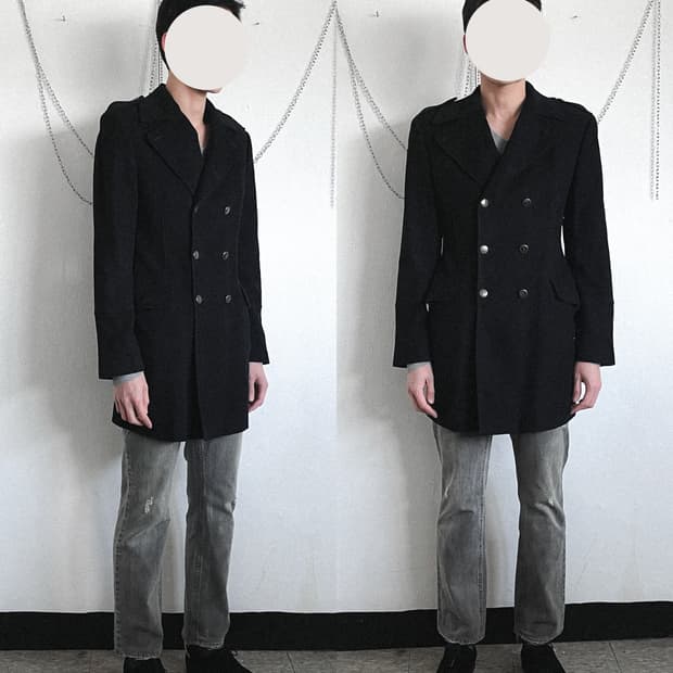 돌체앤가바나 90’s 더블버튼 마린 피코트