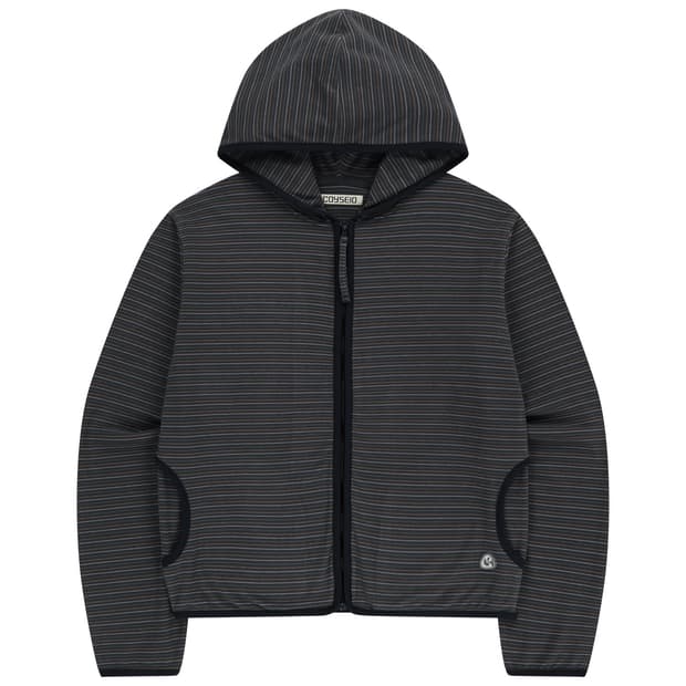 (OS) 코이세이오 스트라이프 플리스 집업 그레이 미개봉 새상품