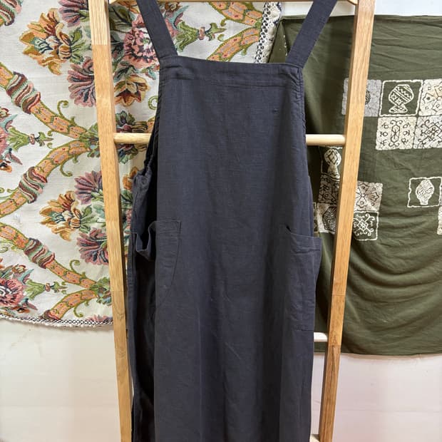 히피 모리 하구미 딥 그레이 레이어드 원피스 