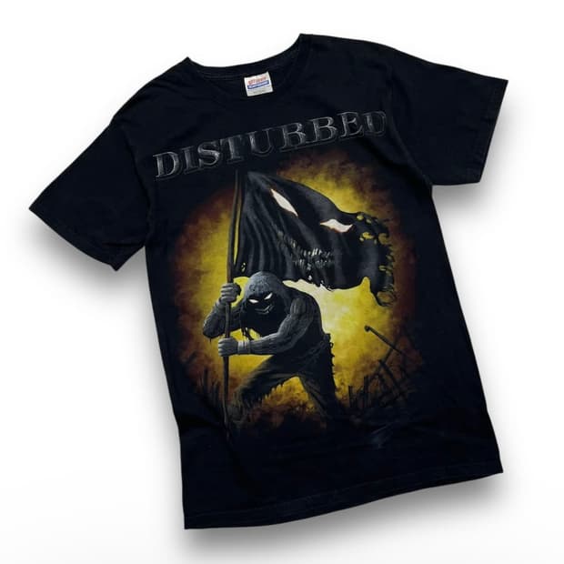 디스터브드 2008s 헤비 메탈 밴드 다크 티셔츠