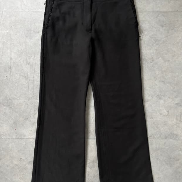Helmut Lang 헬무트랭 블랙 프린지 와이드 팬츠