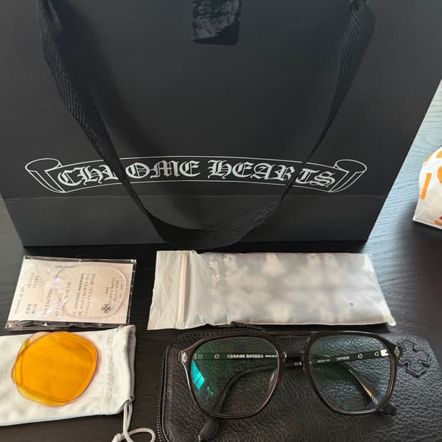 크롬하츠 지퍼 다크 톨토이즈 블랙 안경