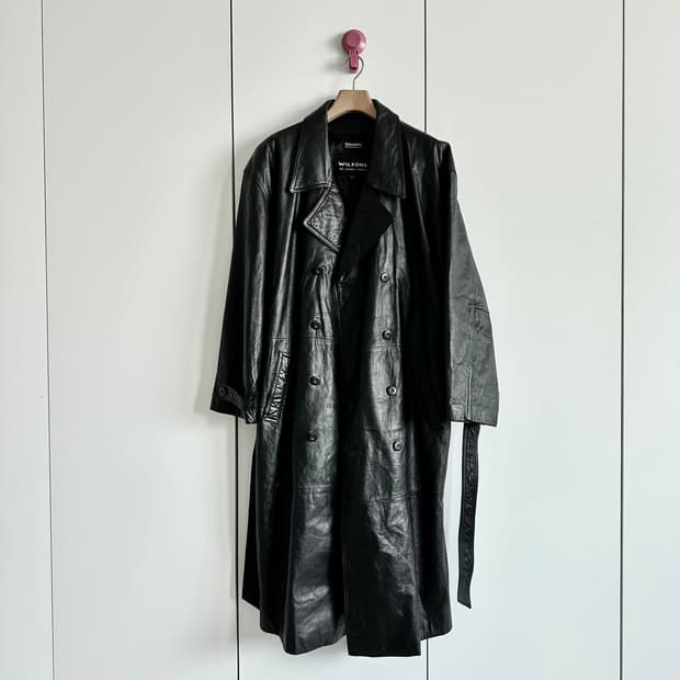 윌슨즈레더 레더 트렌치 코트