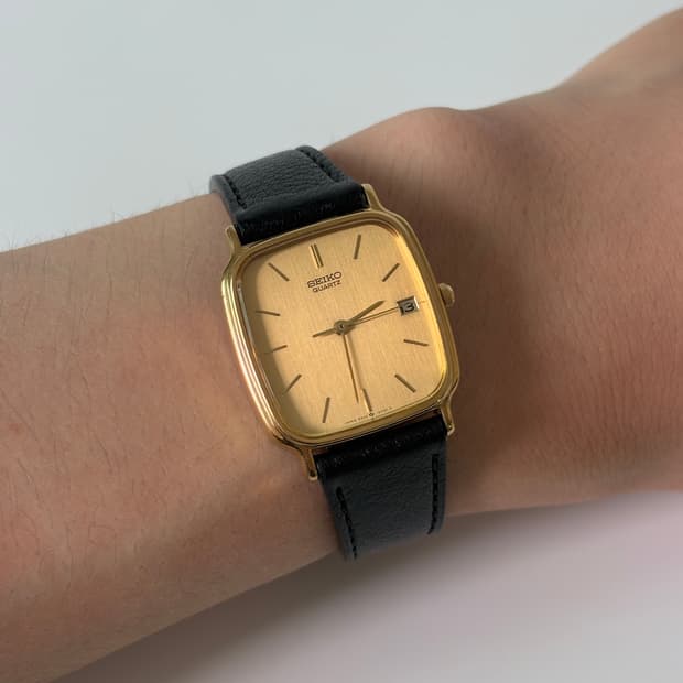 1980s Gold Square Quartz