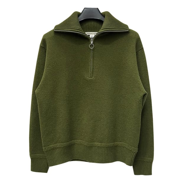 토마스모어 하프집업 울 니트 S