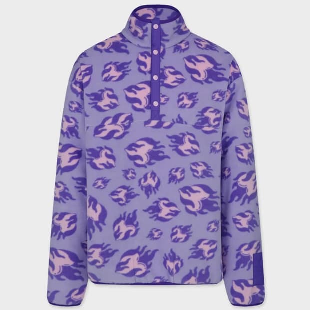 [L] 선데이 스쿨 버닝 러브 플리스 맨투맨 퍼플 새상품