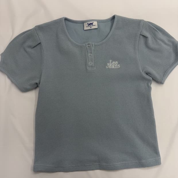 [M] Lee 반팔 와플 헨리넥 티셔츠