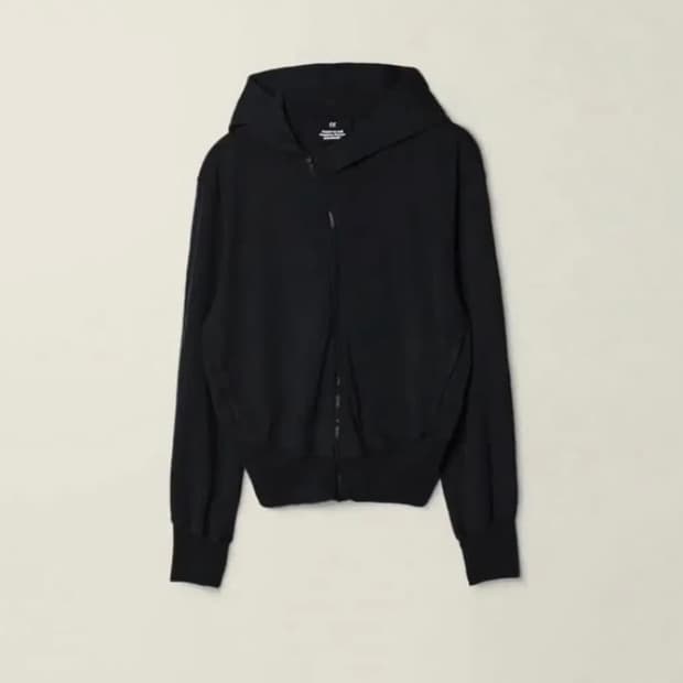 누마레 ee 커브드 후드집업 블랙 L