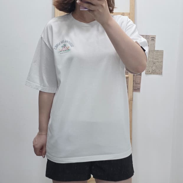 [프립]S/카파 백 프린팅 반팔티 화이트