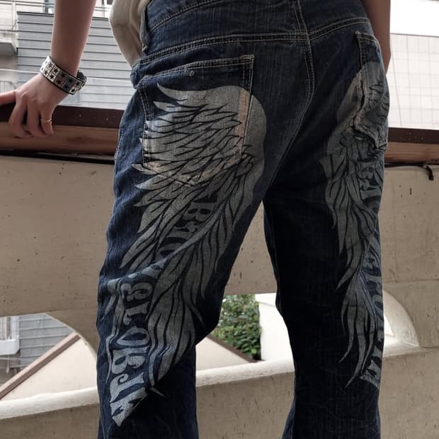 와이즈걸 y2k 대장 날개 팬츠