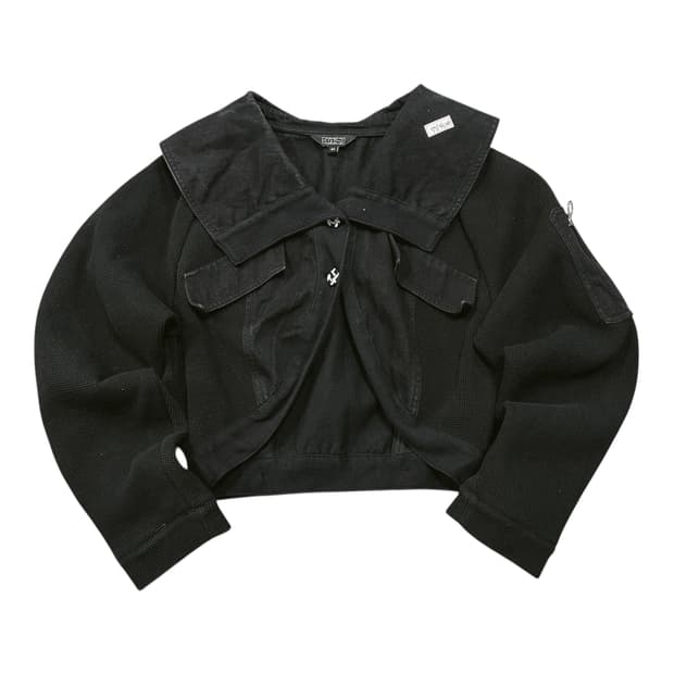 ✨ (바배) 에고이스트 흑청 데님 드롭 크롭 자켓 66