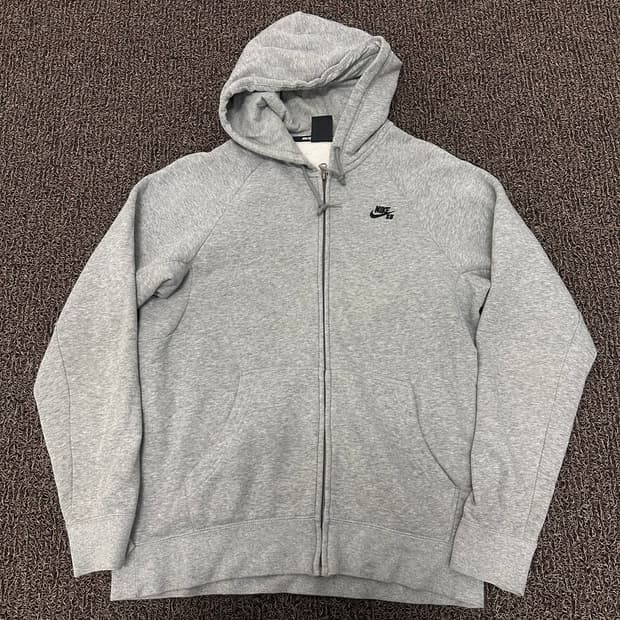 NIKE 나이키 기모 후드집업 그레이 M
