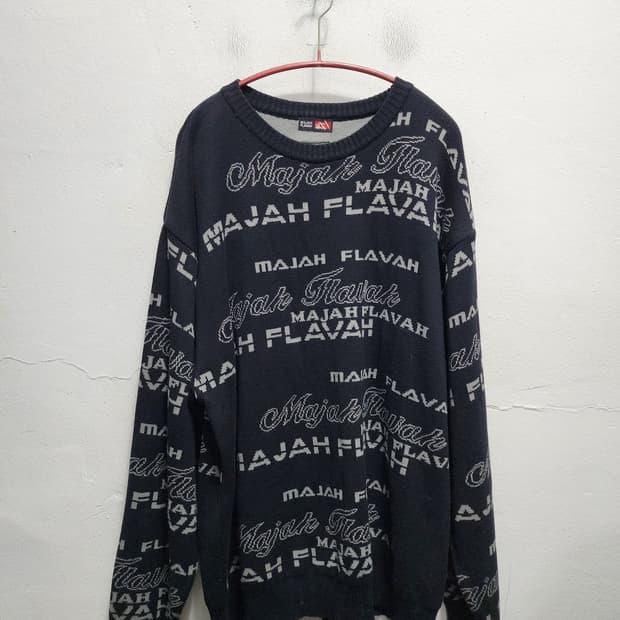 마자플라바 로고 프린팅 니트