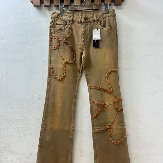 택있는새상품 일본빈티지 y2k 그런지 펑크 디스트로이드 자수 하트 스티치