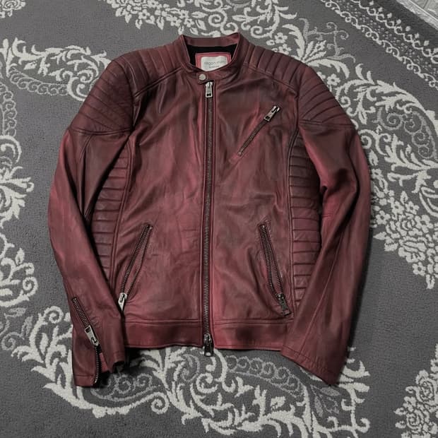 Xagon man washed leather jacket 