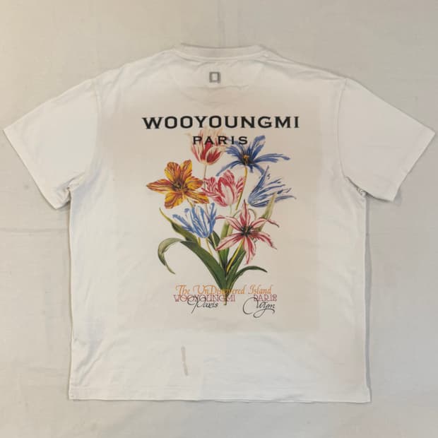 정품) 우영미 플라워 반팔 티셔츠