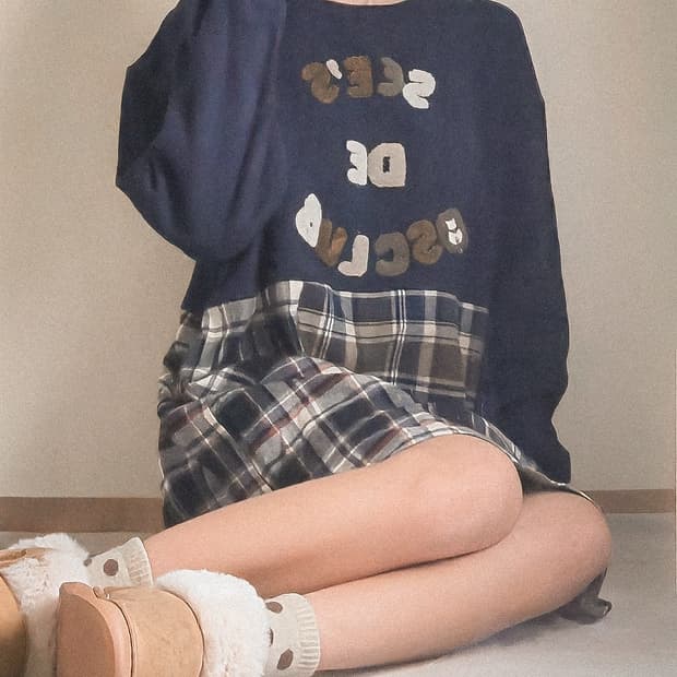 (D.S.CLUB)90년대 빈티지 무드 오버사이즈 원피스