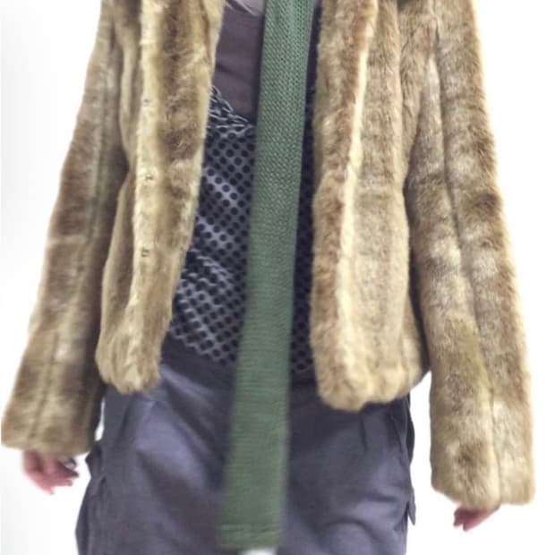 유럽빈티지 페이크퍼자켓