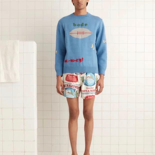(L,XL) Bode 보디 스피릿 스웨터 블루